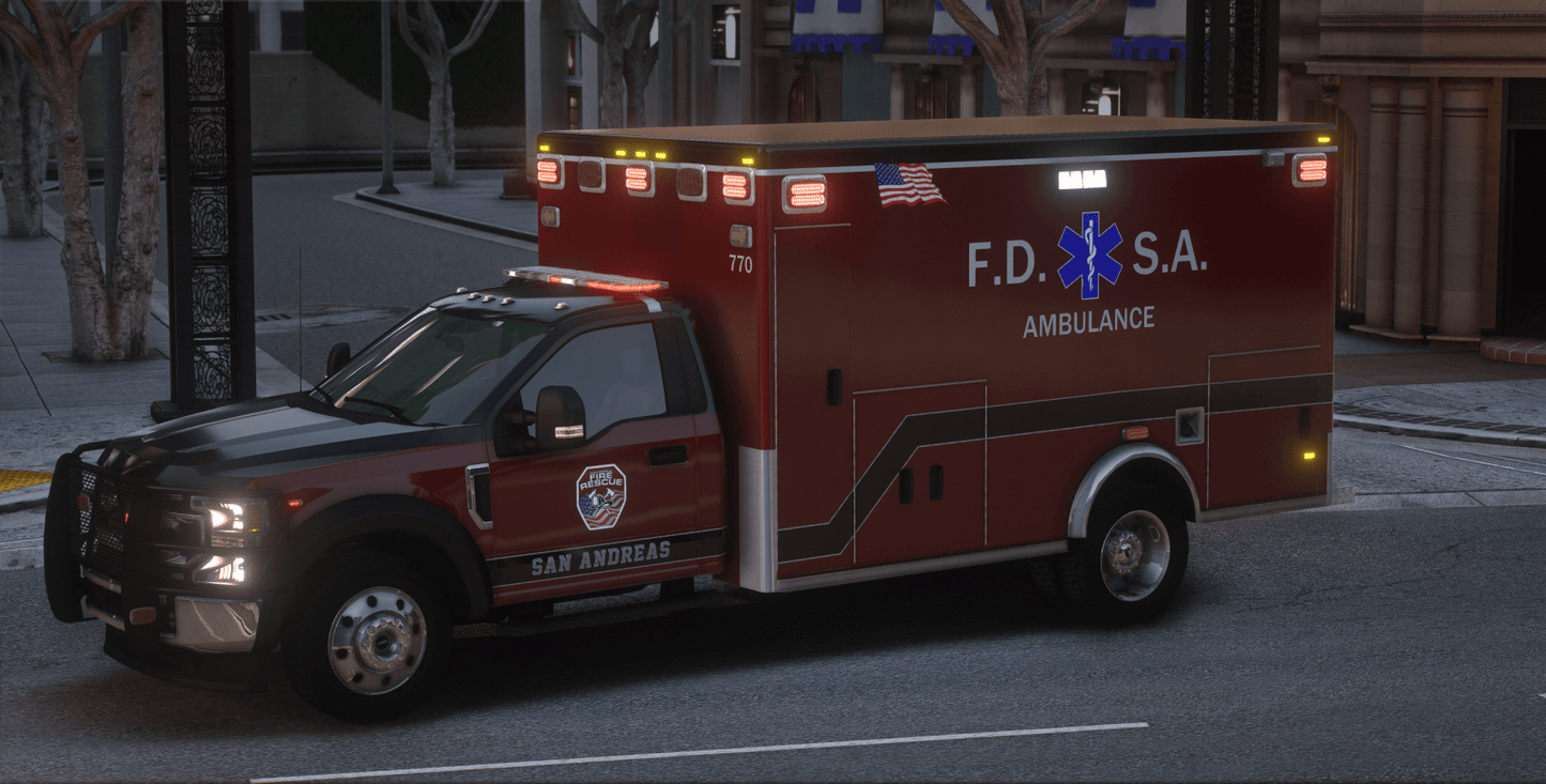 FiveM Debadged Vehicle Generic FD Ambulance - Northern Modifications